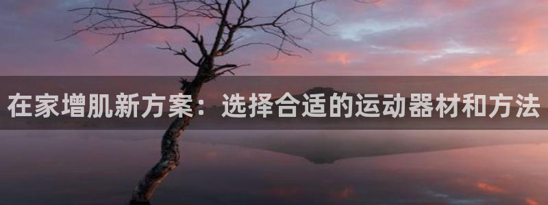 tpwallet官网下载平台：在家增肌新方案：选择合